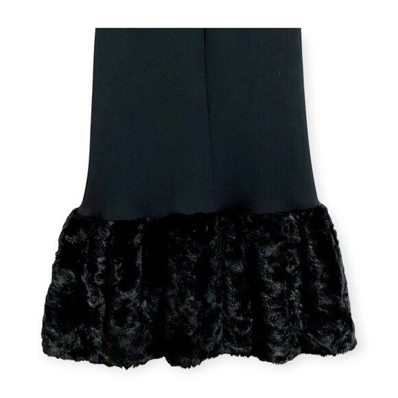 ASOS Black dress with Faux fur trim at the hem line, size 2 - Picture 11 of 14